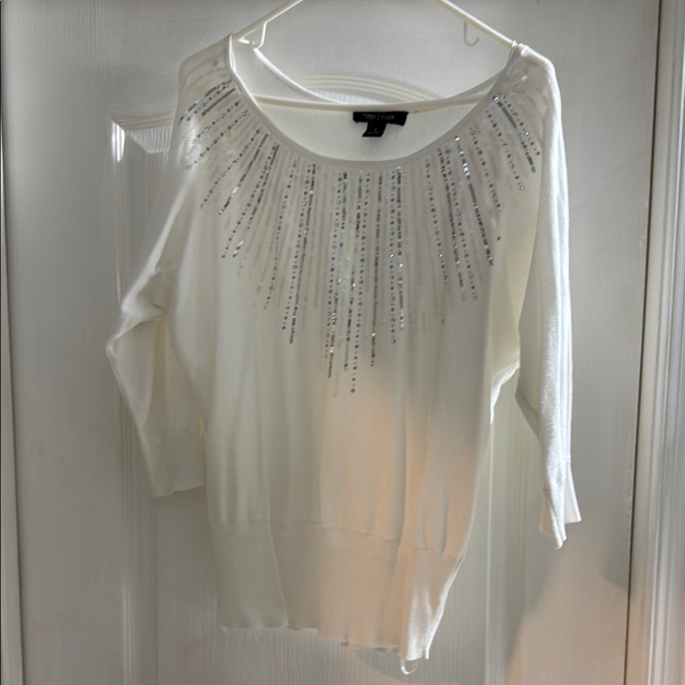 White House Black Market Women's Sequin Sweater